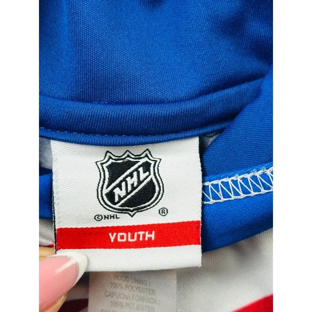 NHL Hoodie Youth L (14/16) Multi Color New York Rangers Hockey Sporty Activewear